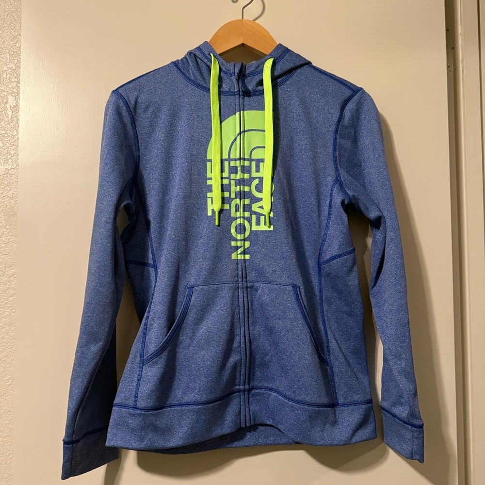 EUC (never worn) The North Face vibrant blue mid-weight full zip Hoodie, M